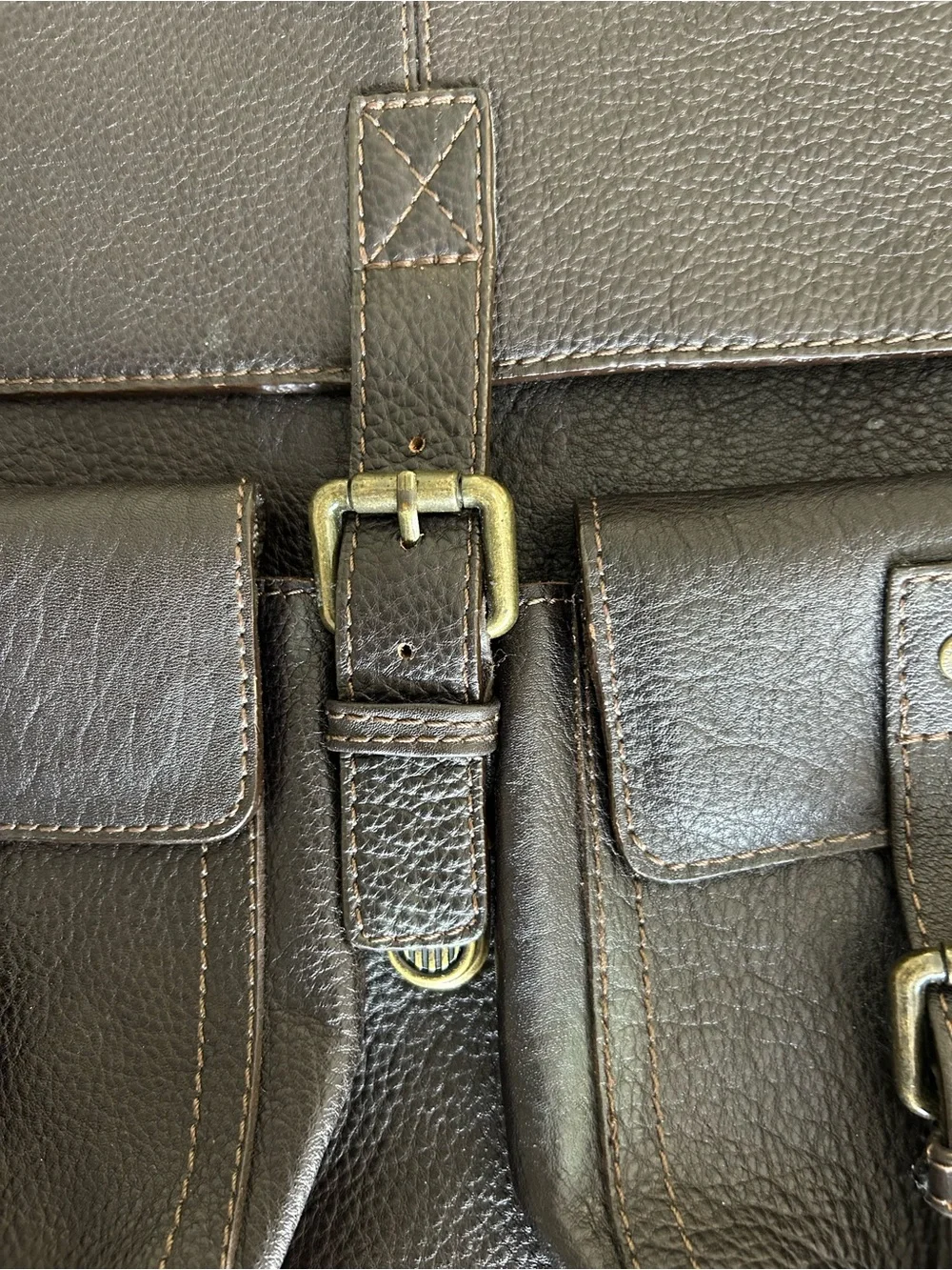 Barbour Brown Leather City Bag Briefcase No Shoulder Strap